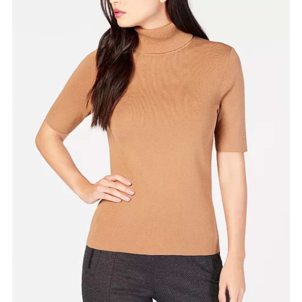 Anne Klein
Short-Sleeve Turtleneck Sweater